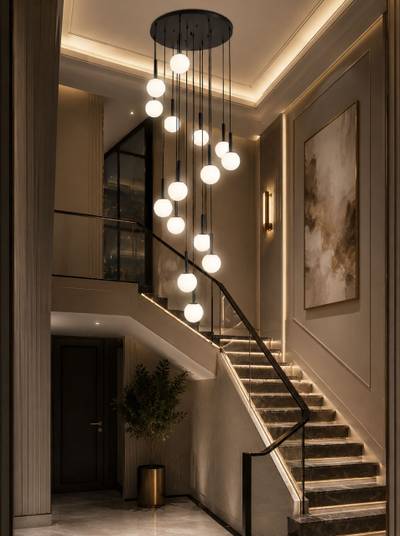 15 drop high roof chandelier available