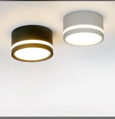Led cantilever light black and white available