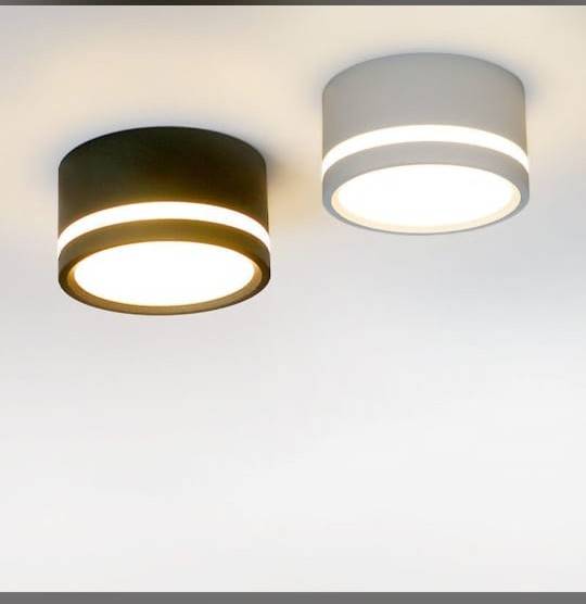 Led cantilever light black and white available