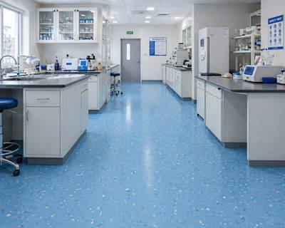 Homogeneous hospital vinyl floor in Lagos