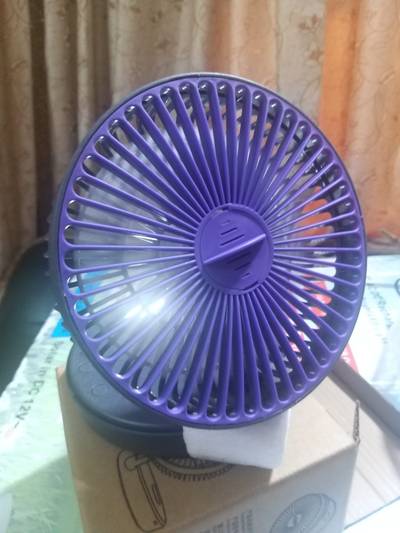 Portable rechargeable desk and hanging fan