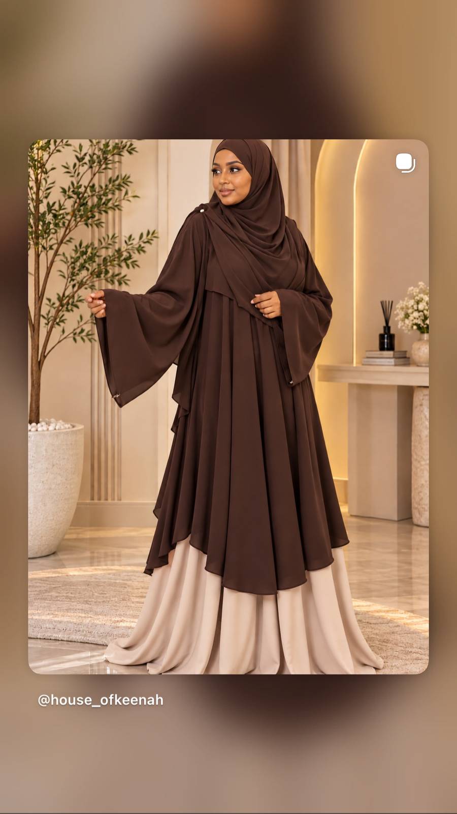 Malikah double chiffon dress