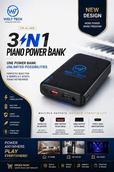 MV6 Piano Power Bank