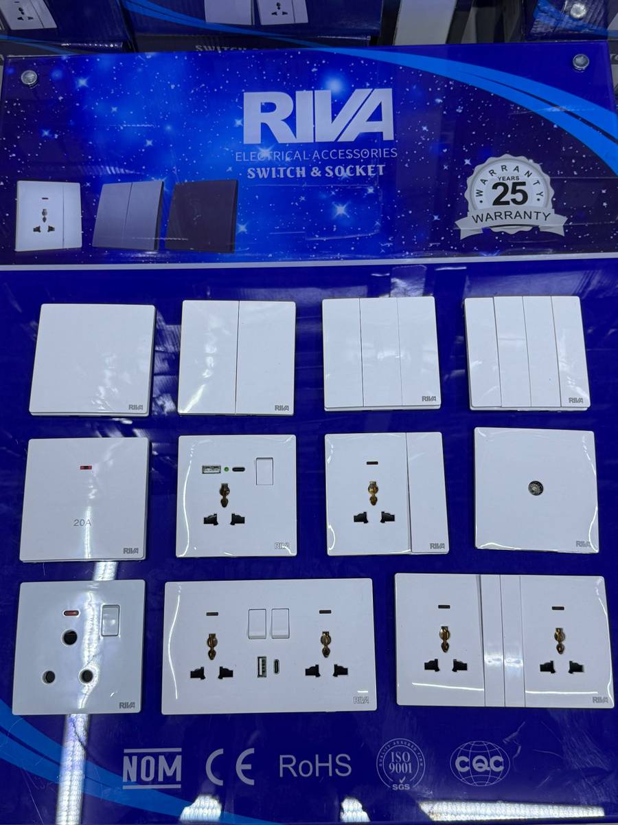 White UK switch and socket available