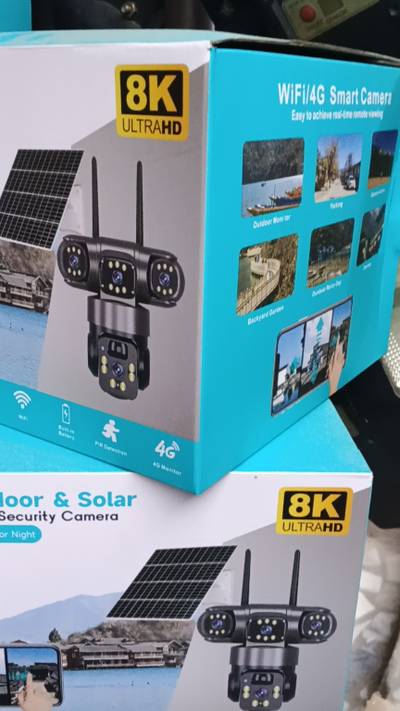 Triple-Lens Solar CCTV Camera – ₦65,000