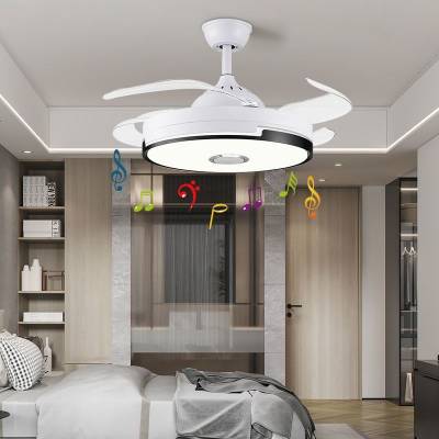 Chandelier with fan and remote Bluetooth sound