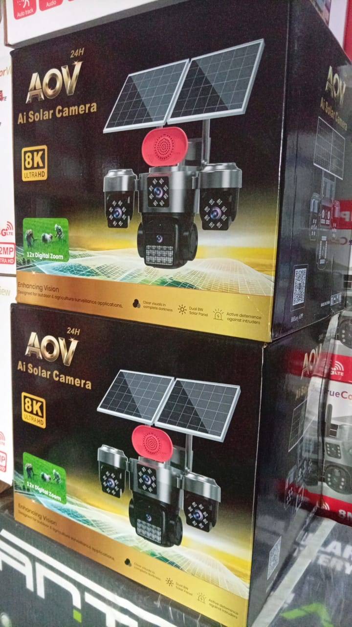 3 Lens 8k PTZ solar camera installation