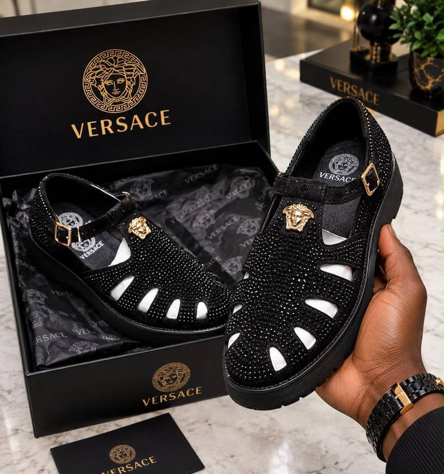 luxury stone Versace mens sandals