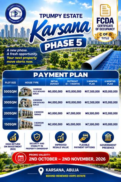 500Sqm Affordable Estate plot on Promo