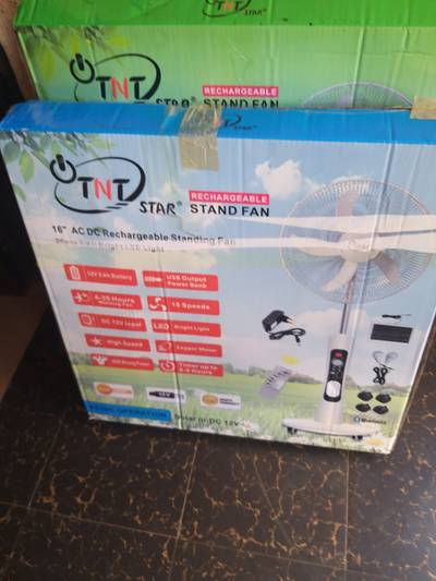 Solar rechargeable fan
