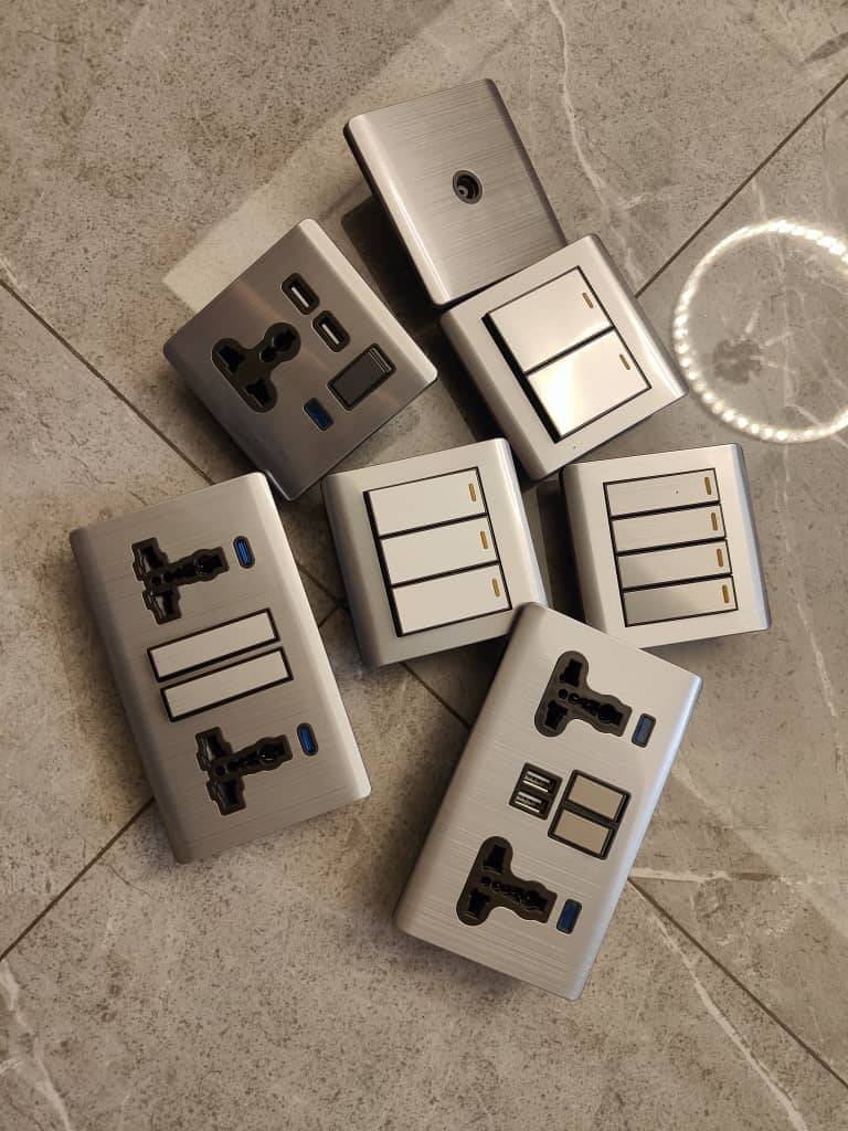Stainless switch and socket available