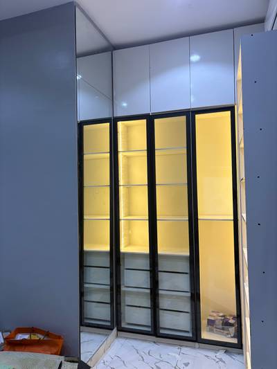 Glass door for wardrobe