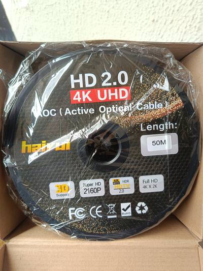 HDMI Cable (Fiber Optic) 4k, 50M in length