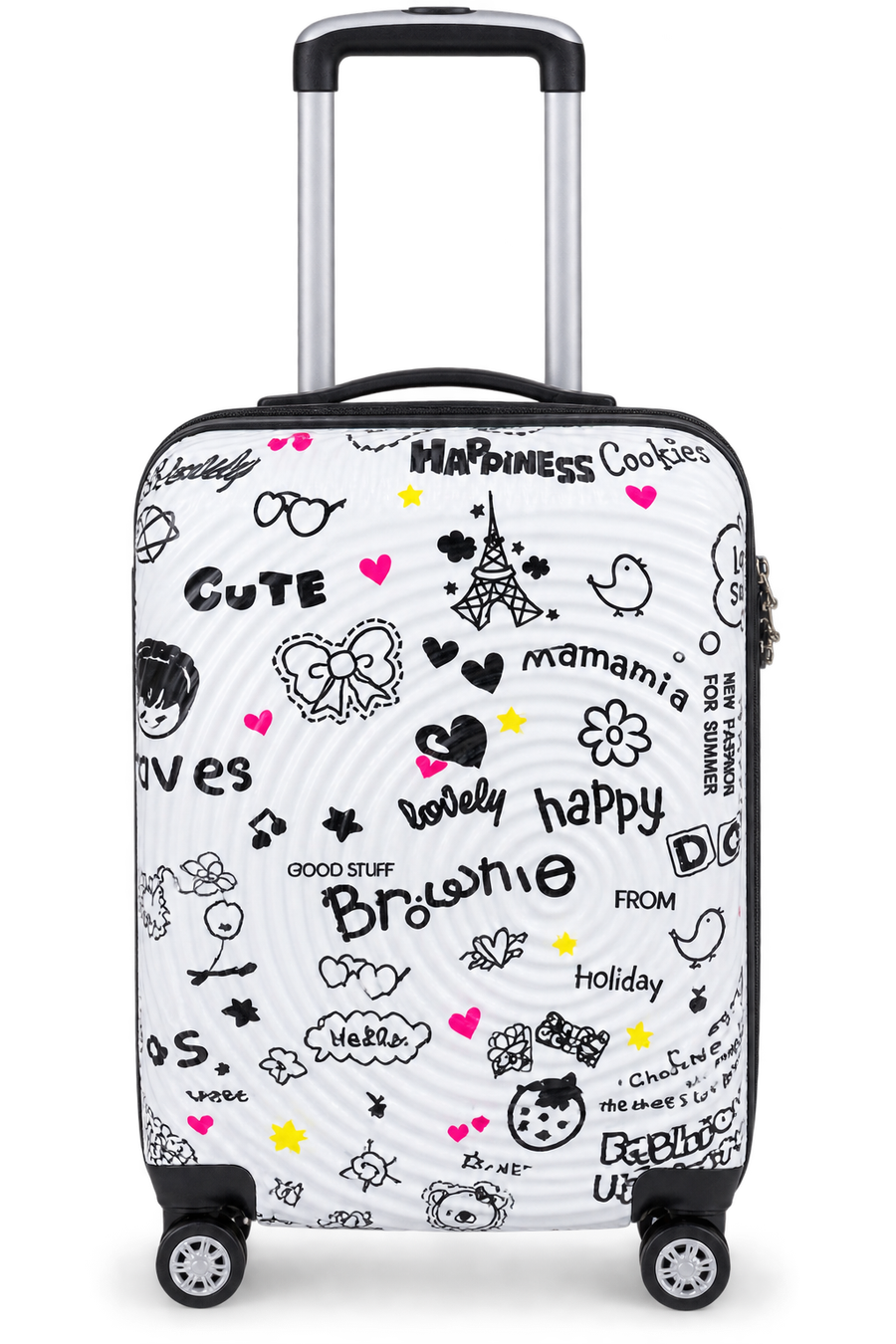 Shell Trolley Luggage – Black (Medium)