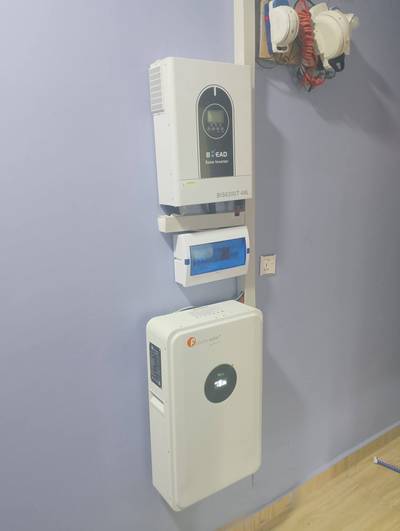Itel inverter bank with solar panels