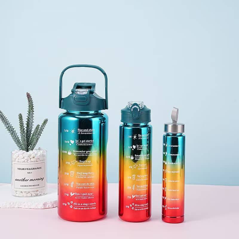 3 in 1 motivational water bottles