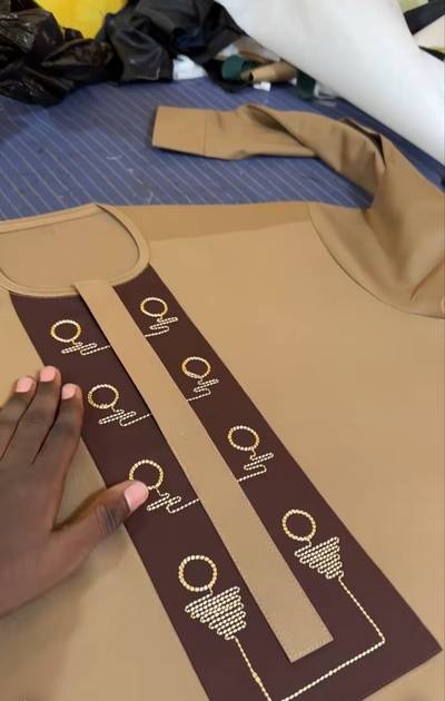 Premium Luxury Senator Wear – Elegant Brown & Gold Design 🔥