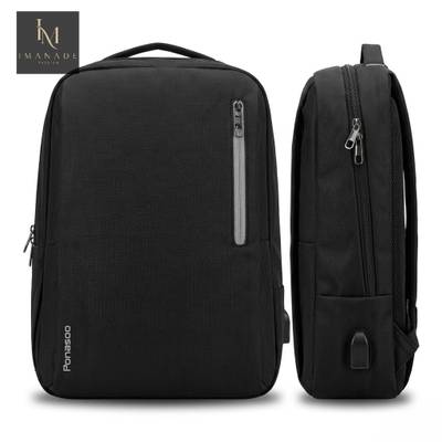 Ponasoo Slim Laptop Backpack – Black