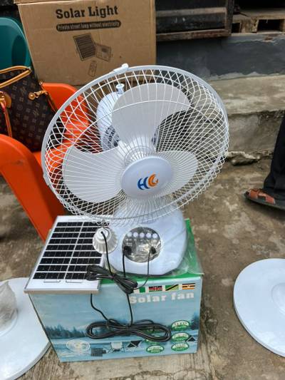 SOLAR TABLE FAN WITH LED LIGHT — ₦45,000 ONLY! 🔥