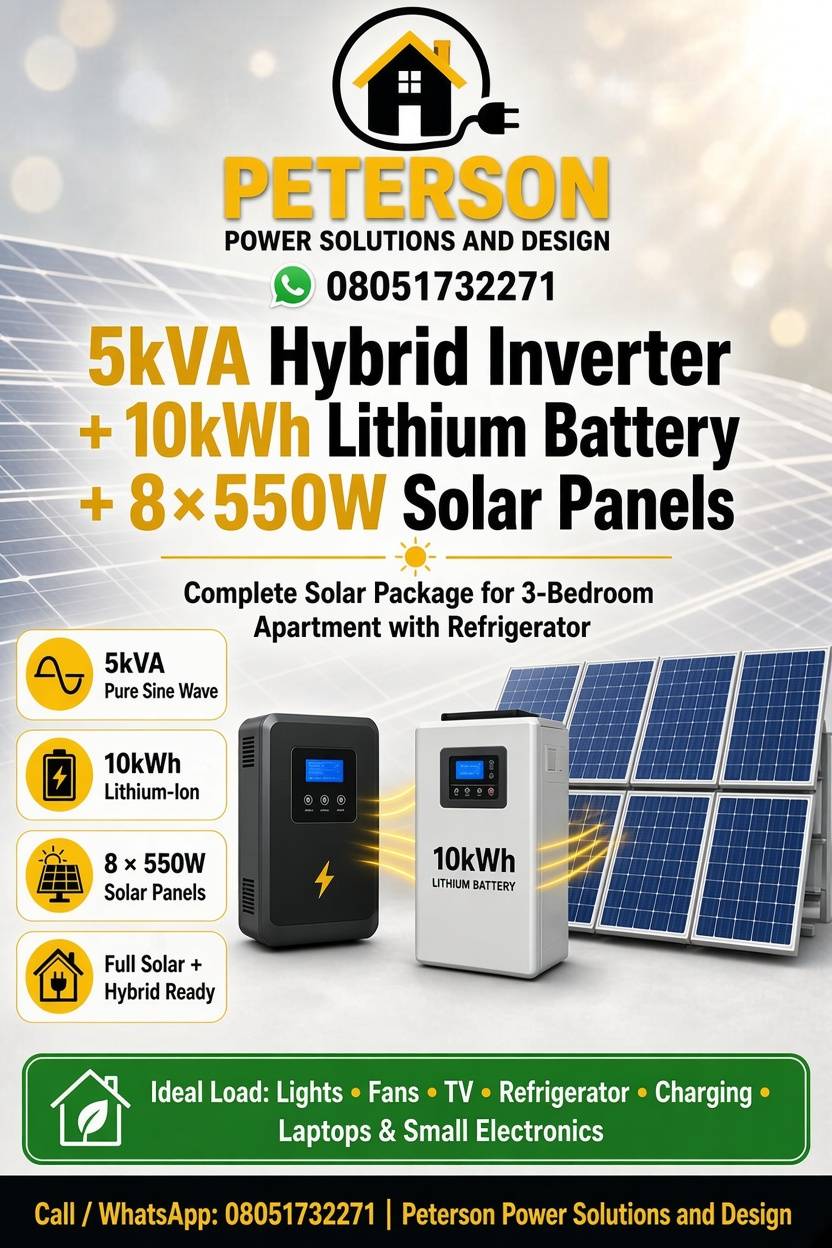 5KVA INVERTER SYSTEM WITH SOLAR PACKAGE