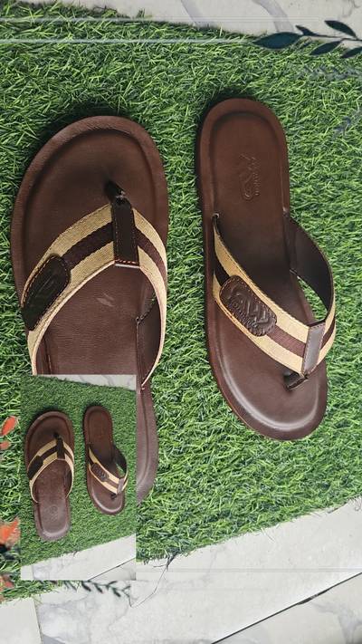 Leather slippers