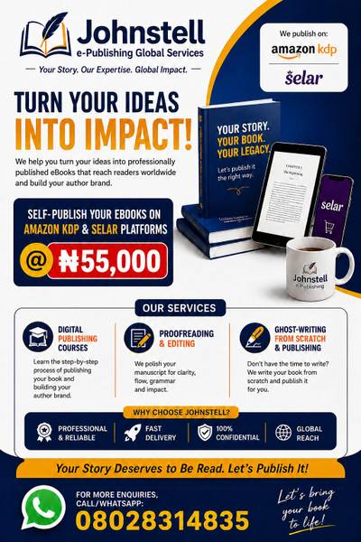 Self Publish Your eBooks on Amazon & Selar Platforms