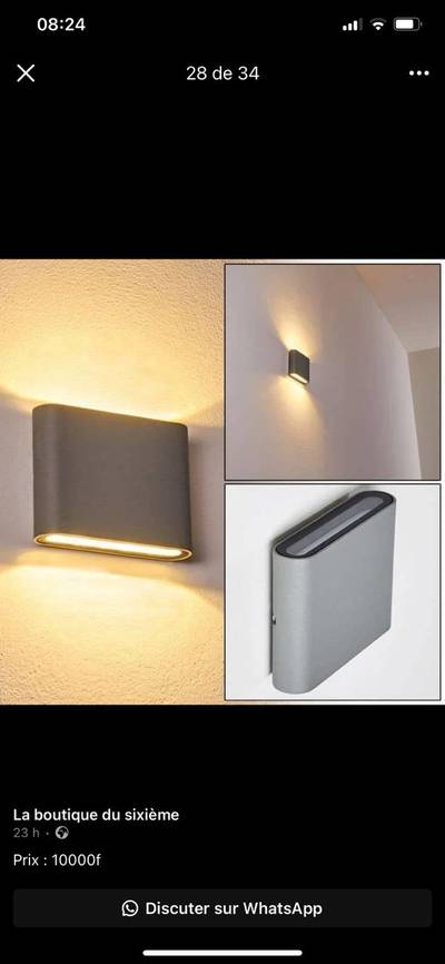 Flat wall outdoor light