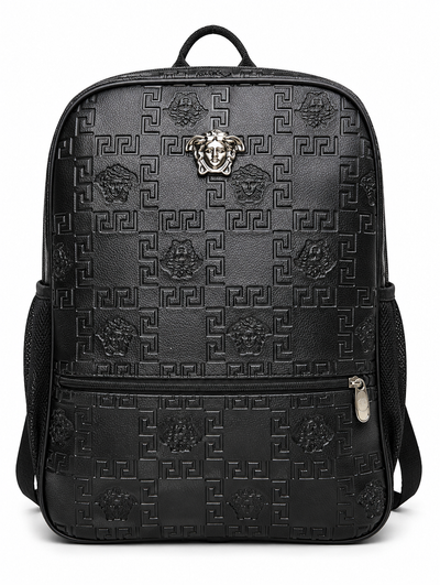 Black Embossed Luxury Backpack – Stylish, Durable Versatile
