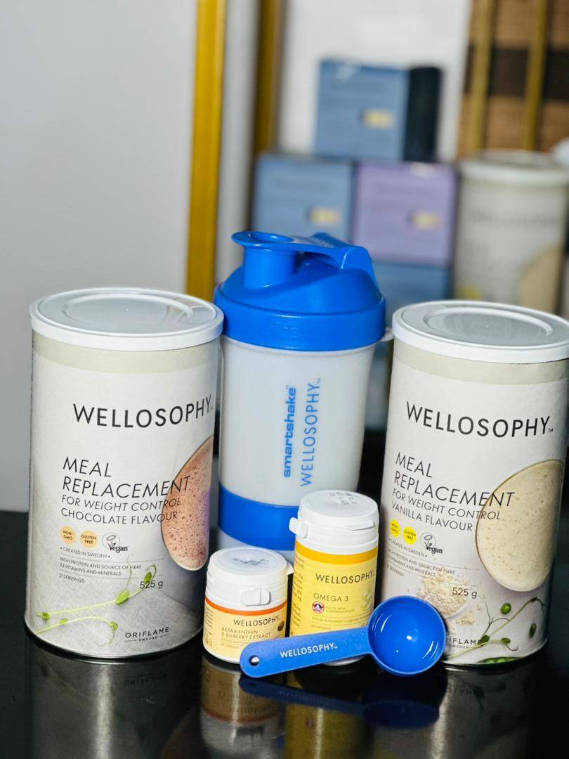 Wellosophy meal replacement products for weight control and management