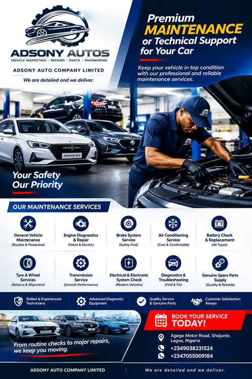 Work by ADSONY AUTO COMPANY LIMITED