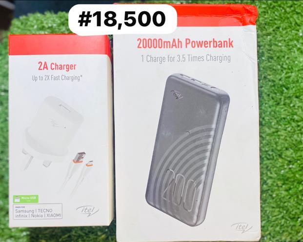 Itel micro usb charger + power bank