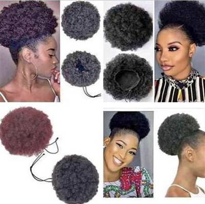 Afro hair bun